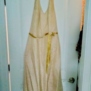 Gold halter dress